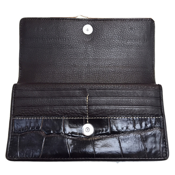 Brighton Brown Coco Embossed Wallet - Picture 3 of 4